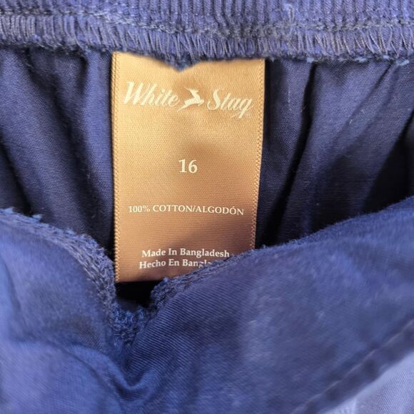 White Stag Pull Up Capris 100% Cotton Pants Size 16 - Picture 9 of 15